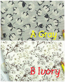 Cotton Flower Patterned Fabric,  made in Korea by Half Yard