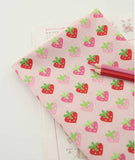 Strawberry patterned Fabric made in Korea by the Half Yard