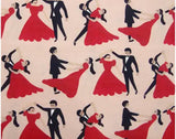 Waltz Dancers Patterned Fabric made in Korea by the Half Yard