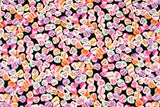 Love Heart Candies printed Fabric by Timeless Treasures by the Half Yard