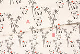 Panda Bamboo Fabric printed in Korea by the Half Yard