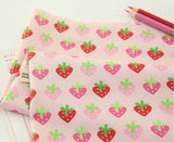 Strawberry patterned Fabric made in Korea by the Half Yard