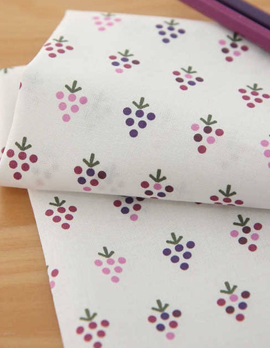 Grape patterned Fabric made in Korea by the Half Yard Digital Textile Printing Method