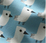 Oxford Cute Modern Bird Patterned Fabric made in Korea by the Half Yard DTP Wide 58"