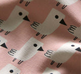 Oxford Cute Modern Bird Patterned Fabric made in Korea by the Half Yard DTP Wide 58"