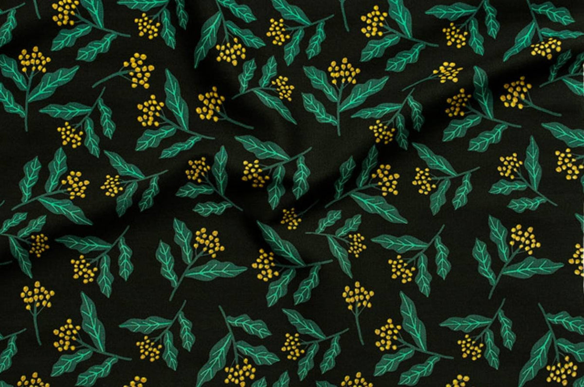 Christmas Holly Flower Fabric made in Korea by the Half Yard