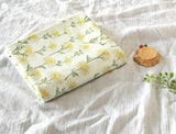 Watercolor Chamomile flowers Patterned Fabric made in Korea by the Half Yard