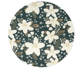 Watercolor Jasmine flowers Patterned Fabric made in Korea by the Half Yard