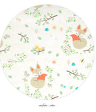 Sleeping Fox Patterned Fabric made in Korea by the Half Yard