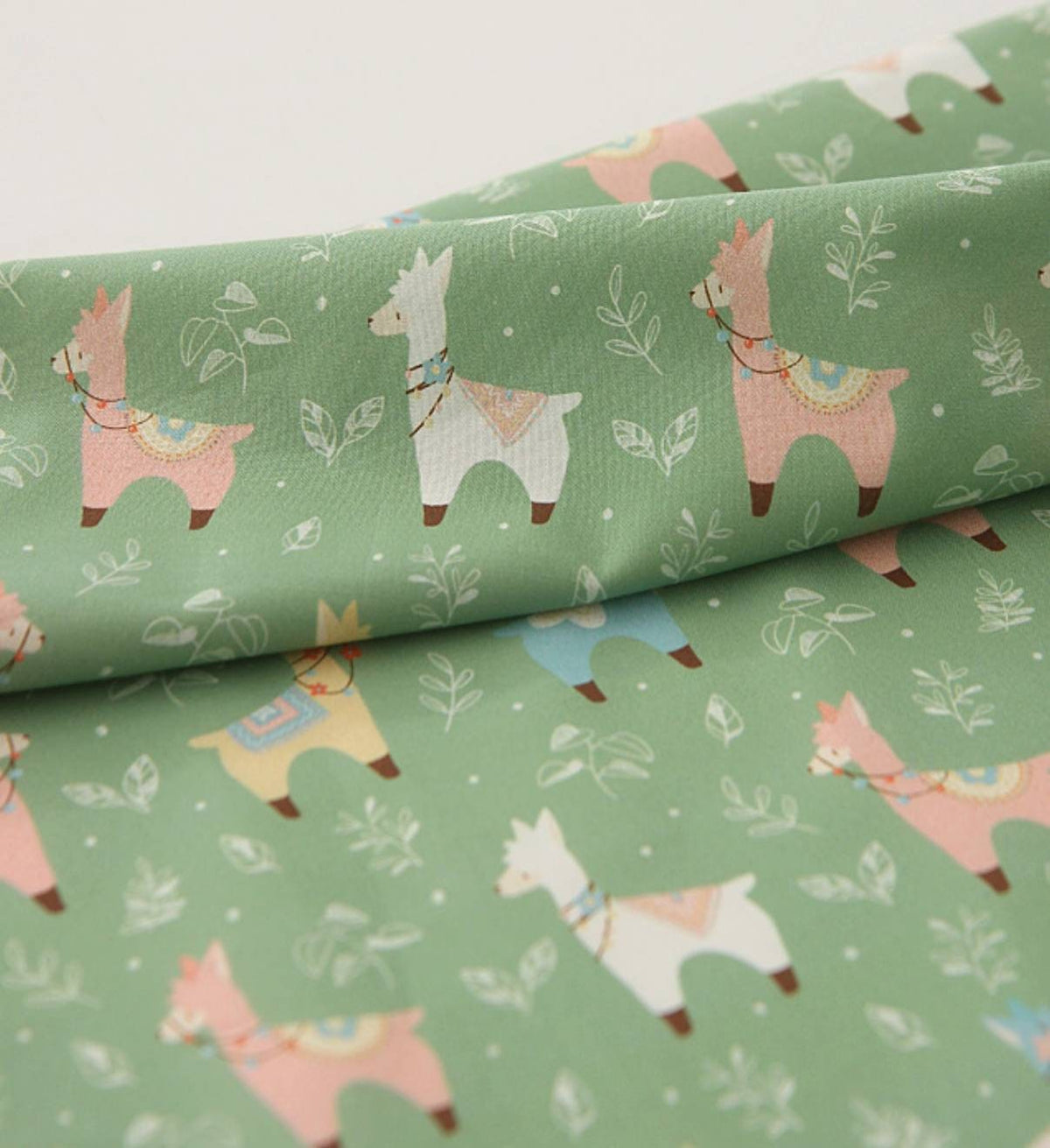 Animal Lama Glama patterned Fabric, Cute, Kids, Sewing, Quilt, made in Korea by Half Yard DTP(Digital Textile Printing)