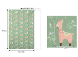 Animal Lama Glama patterned Fabric, Cute, Kids, Sewing, Quilt, made in Korea by Half Yard DTP(Digital Textile Printing)