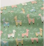 Animal Lama Glama patterned Fabric, Cute, Kids, Sewing, Quilt, made in Korea by Half Yard DTP(Digital Textile Printing)