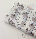 Koala Patterned Fabric, Cute, Kids, Sewing, Quilt made in Korea by the Half Yard