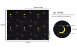 星、月、宇宙、宇宙、惑星の模様の生地、韓国製、半ヤード単位