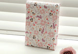 Meadow Flowers Rabbit Bunny Patterned Fabric made in Korea by Half Yard Digital Textile Printing