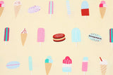 Icecream Macaron Popsicle tossed Fabric made in Korea by the Half Yard