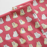 Cat Kitten Kitty printed Fabric,  made in Korea by Half Yard