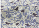 Lark Bird Leaf Flowers Fabric made in Korea by Half Yard