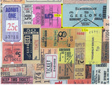 Vintage Ticket Fabric made in Korea by the Half Yard