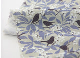 Lark Bird Leaf Flowers Fabric made in Korea by Half Yard