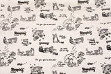 Welsh Corgi Dog Tossed Fabric printed in Korea by the Half Yard