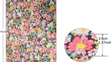 Retro Vintage Floral Flowers Fabric made in Korea by the Half Yard