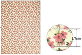 Azalea Flowers Floral Patterned Fabric made in Korea by the Half Yard