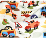 Construction Vehicles Heavy Equipment Fabric made in Korea by the Half Yard