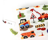 Construction Vehicles Heavy Equipment Fabric made in Korea by the Half Yard