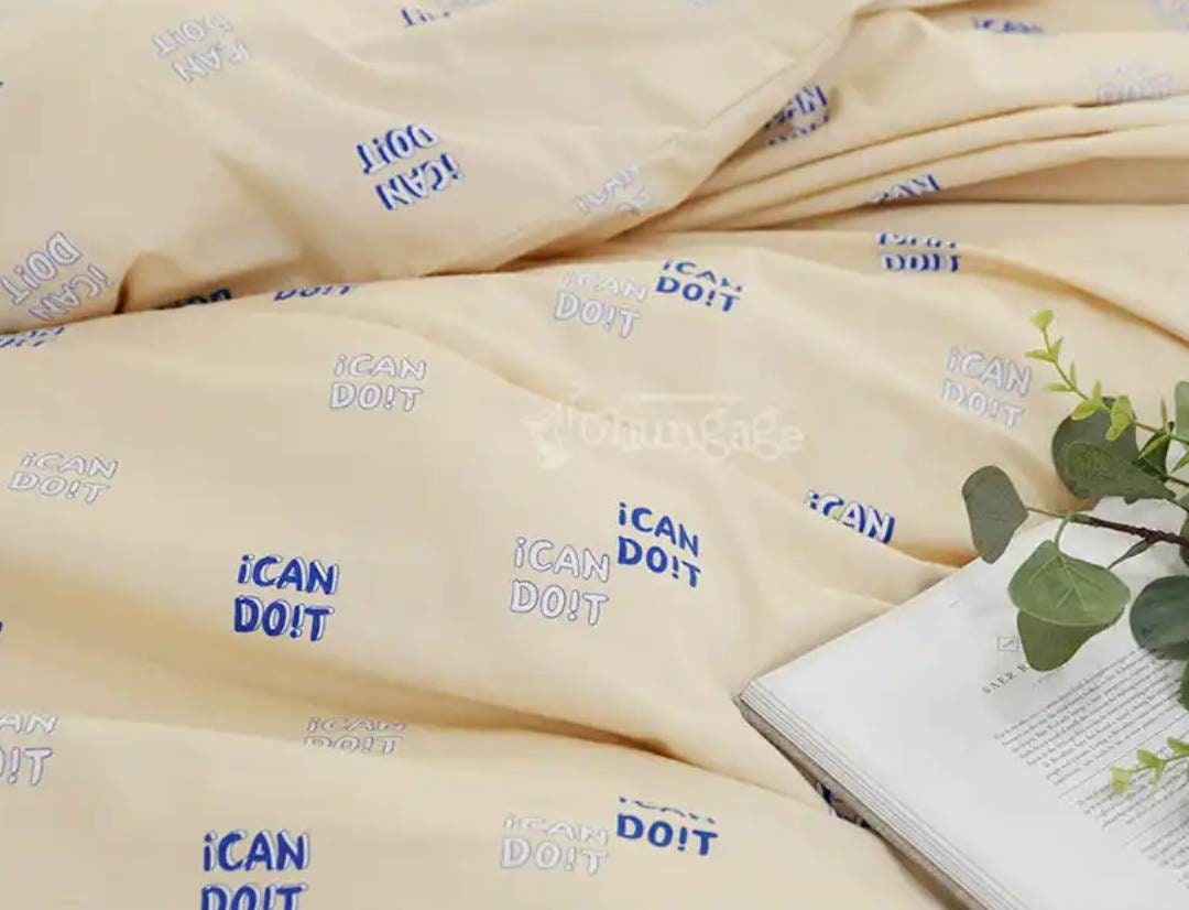 I Can Do It Lettering Fabric made in Korea by Half Yard