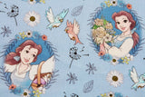 Disney Princess Belle Birds Fabric printed in Korea by the Half Yard