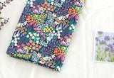 Meadow Wild Flowers Floral Patterned Fabric made in Korea by the Half Yard