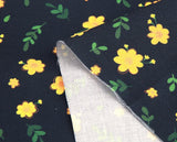 Yellow Flowers Floral Patterned Fabric made in Korea by the Half Yard