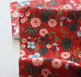 Flowers Floral printed Korean Fabric by the Half Yard Oxford