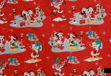 Christmas Disney Mickey Mouse Minnie Mouse Fabric made in Korea by the Panel