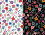 Blooming Garden Flowers Fabric made in Korea by Half Yard