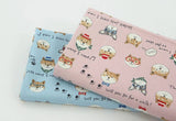 Dog Face Shiba French Bulldog Oxford Fabric made in Korea by the Half Yard