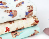 Teddy Bear Patterned Fabric made in Korea by the Half Yard