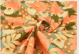 Floral patterned Fabric, Flowers Fabric made in Korea by the Half Yard