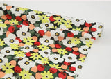 Floral patterned Fabric, Flowers Fabric made in Korea by the Half Yard