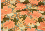 Floral patterned Fabric, Flowers Fabric made in Korea by the Half Yard