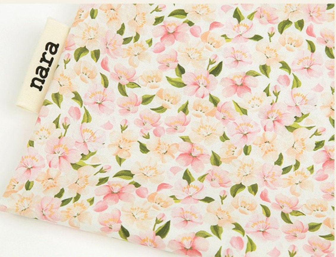 Azalea Flower patterned Fabric, Floral Fabric made in Korea by the Half Yard