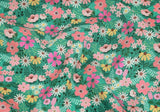 Wild Flower patterned Fabric, Floral Fabric made in Korea by the Half Yard