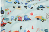 Construction Vehicles Heavy Equipment Fabric made in Korea by the Half Yard