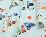 Construction Vehicles Heavy Equipment Fabric made in Korea by the Half Yard