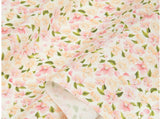 Azalea Flower patterned Fabric, Floral Fabric made in Korea by the Half Yard