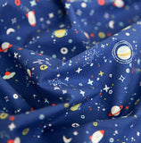 Universe Space planet Patterned  Fabric made in Korea by the Half Yard