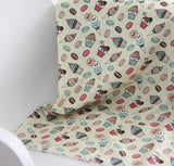 Ice Cream Corn Macaron Muffin  Patterned Fabric, Cute, Kids, Sewing, Quilt made in Korea by Half Yard  DTP(Digital Textile Printing) Method