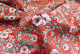 Rose Moss Flower patterned Fabric made in Korea by the Half Yard