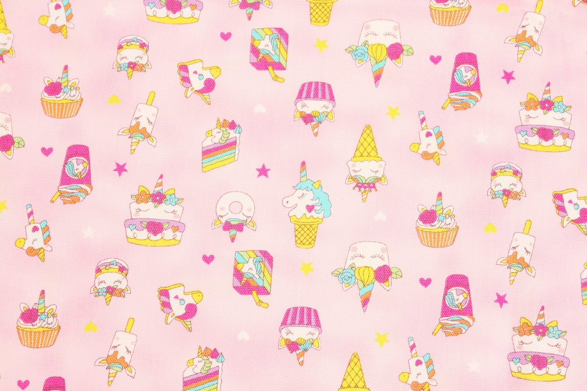 Pastel Unicorn Icecream Cake Oxford Fabric made in Japan by the Half Yard